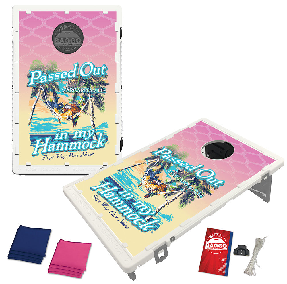 Margaritaville Passed Out Baggo Bean Bag Toss Portable 2x3 Cornhole Game