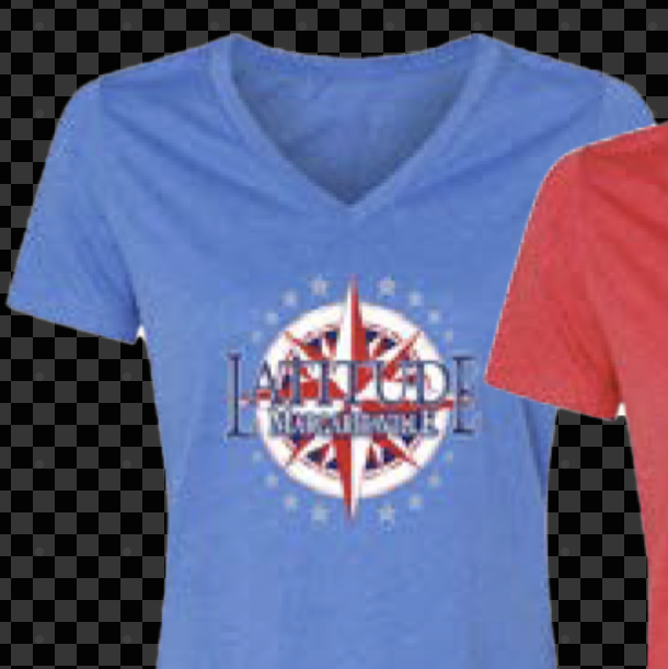 #20 POP-UP Latitude Compass Ladies T-shirt - BLUE
