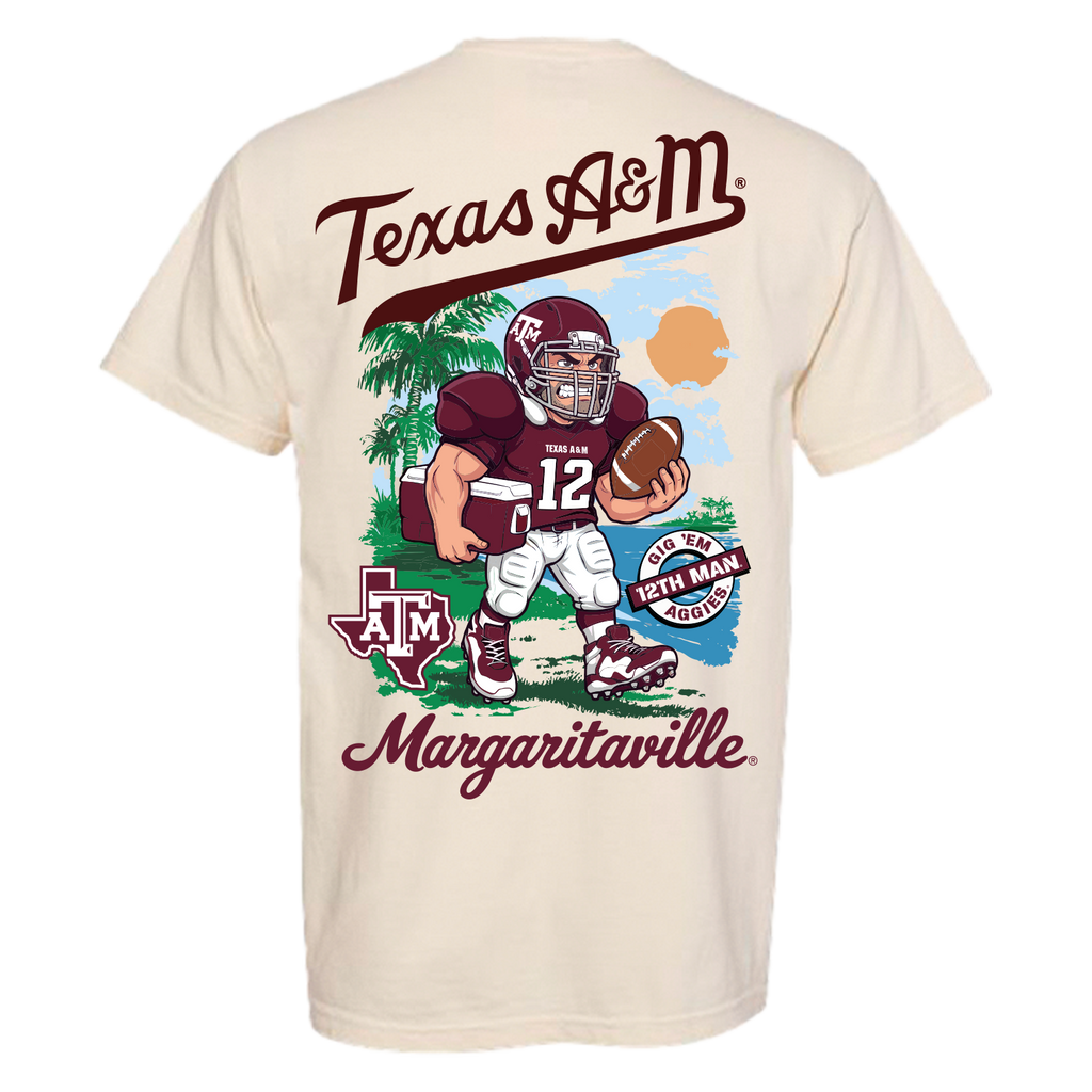 Margaritaville x Texas A&M Aggies Collab Mascot T-Shirt