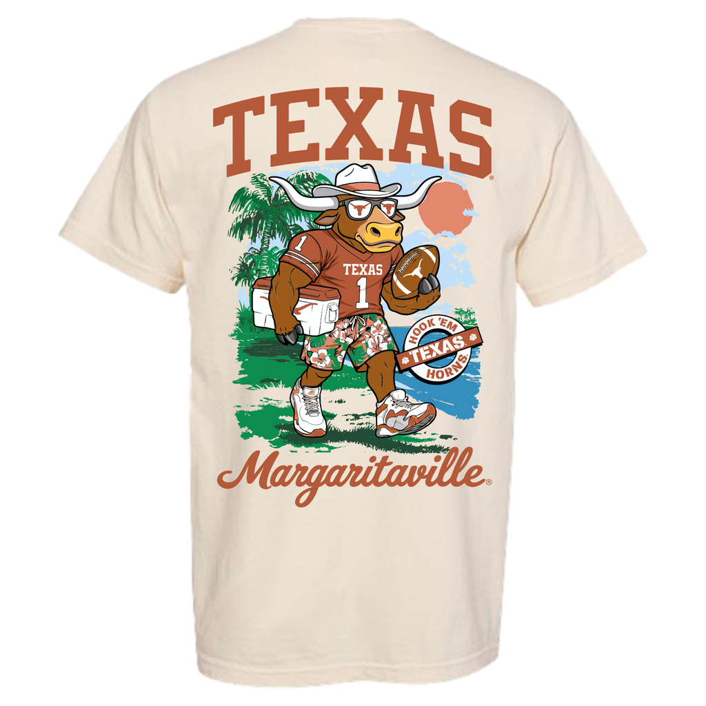 Margaritaville x Texas Longhorns Collab Mascot T-Shirt