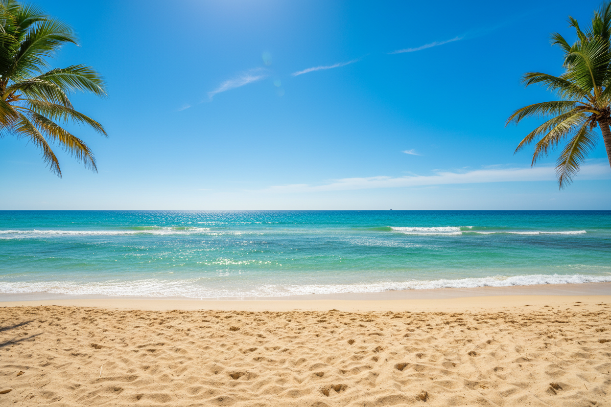 a sunny florida beach ocean view sunny and hot
