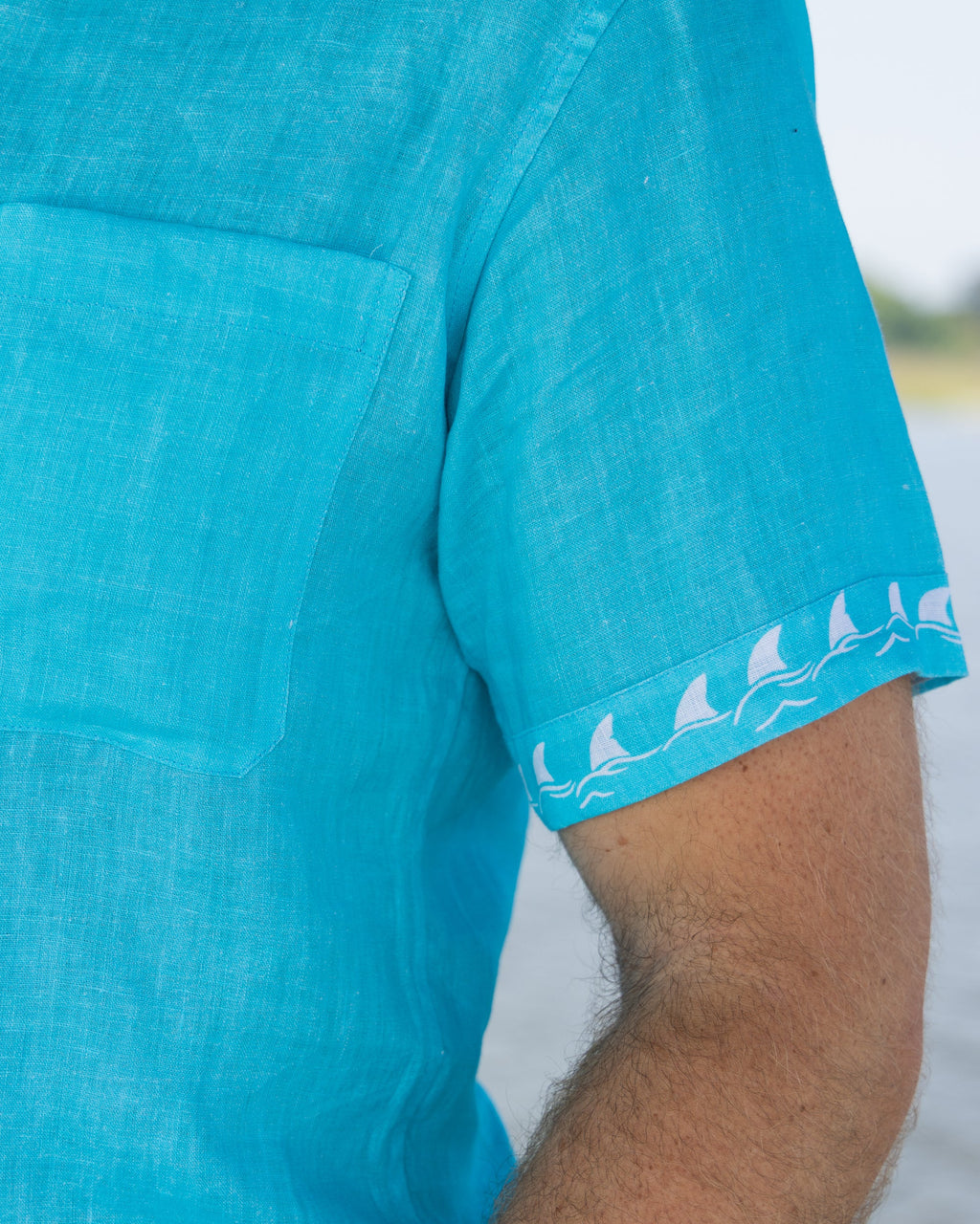 Margaritaville by Kenny Flowers – Fins Up - Short Sleeve Linen Shirt