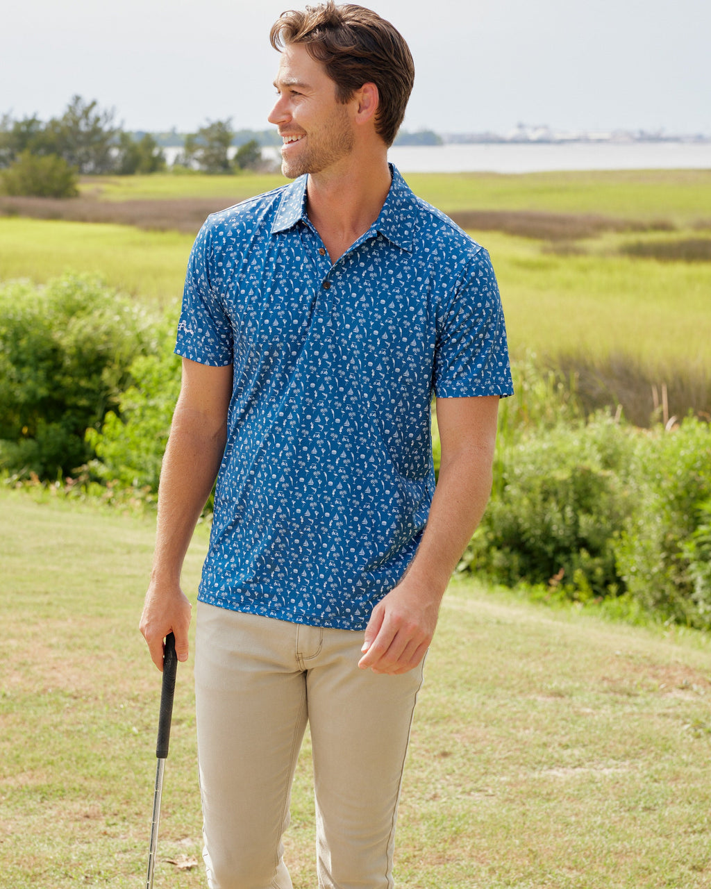 Margaritaville by Kenny Flowers – The Afternoon Golf - Navy Golf Shirt