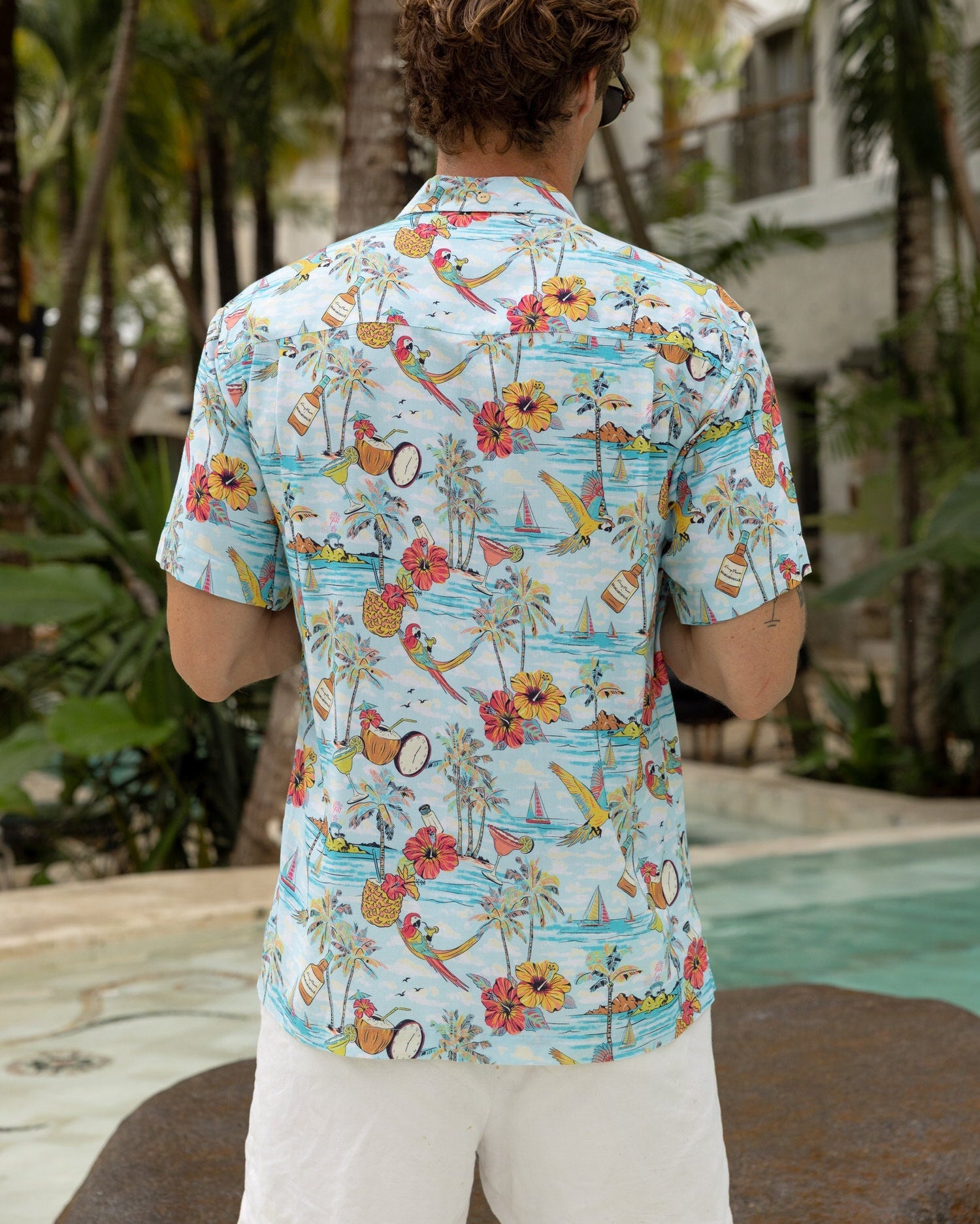 Margaritaville by Kenny Flowers – Wastin' Away Again - Blue – Short Sleeve Shirt