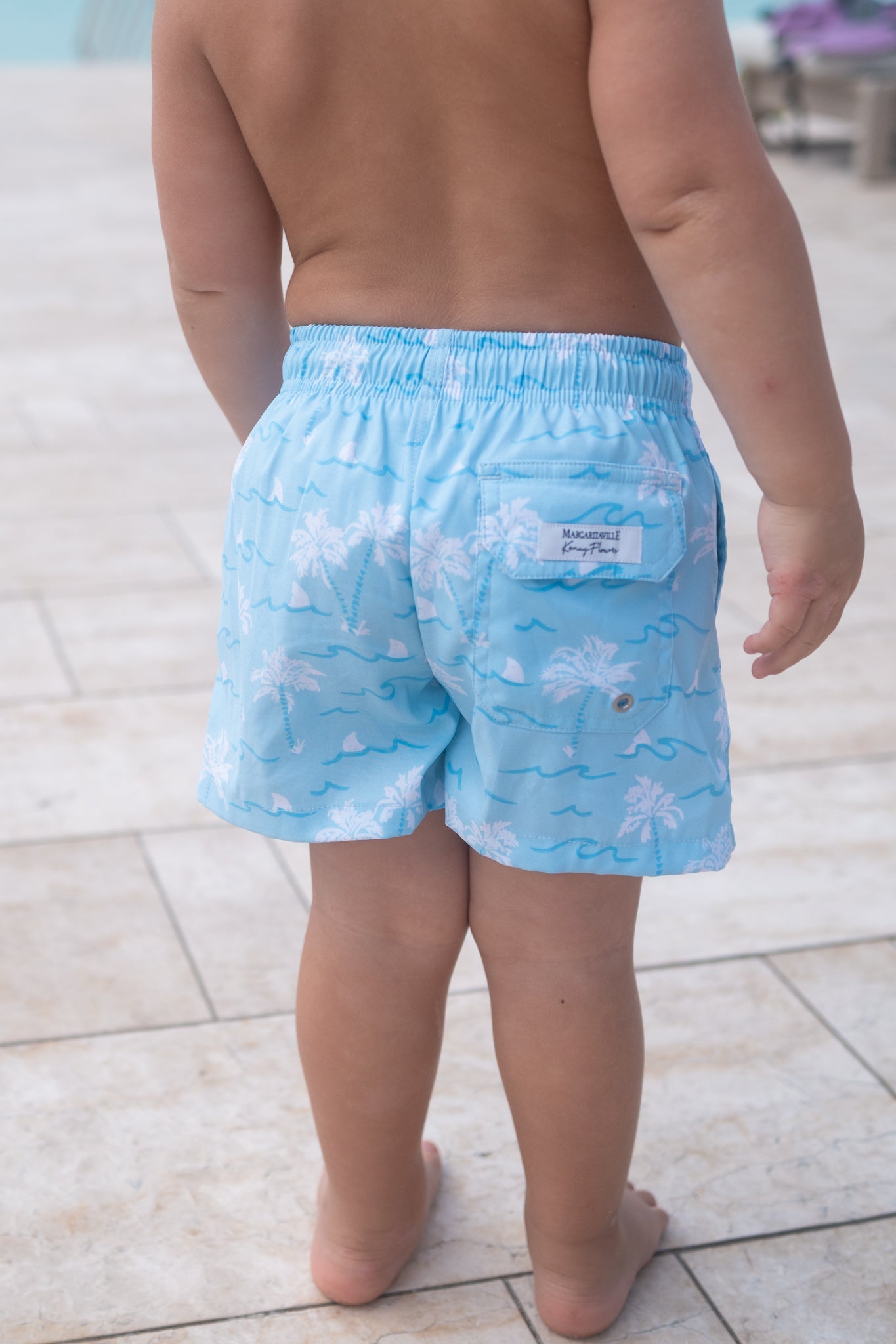 Margaritaville by Kenny Flowers - The Calm Before The Storm - Boys Swim Trunks UPF 50+