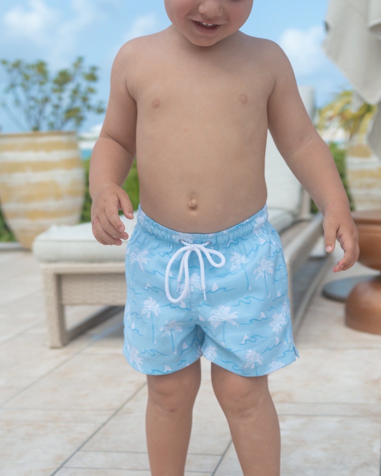 Margaritaville by Kenny Flowers - The Calm Before The Storm - Boys Swim Trunks UPF 50+