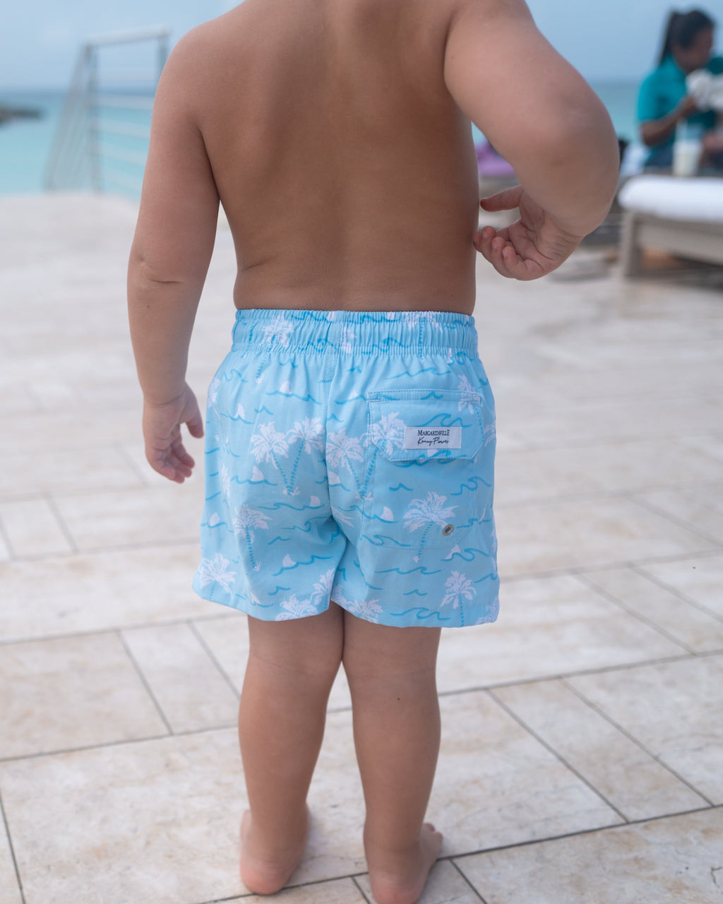 Margaritaville by Kenny Flowers - The Calm Before The Storm - Boys Swim Trunks UPF 50+