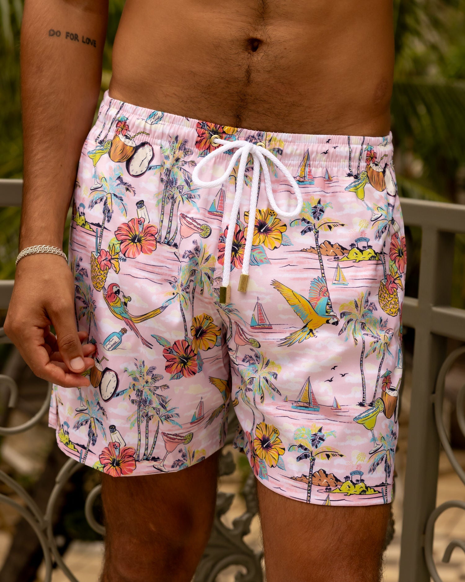 Margaritaville by Kenny Flowers – Wastin' Away Again - Pink – Swim Trunks