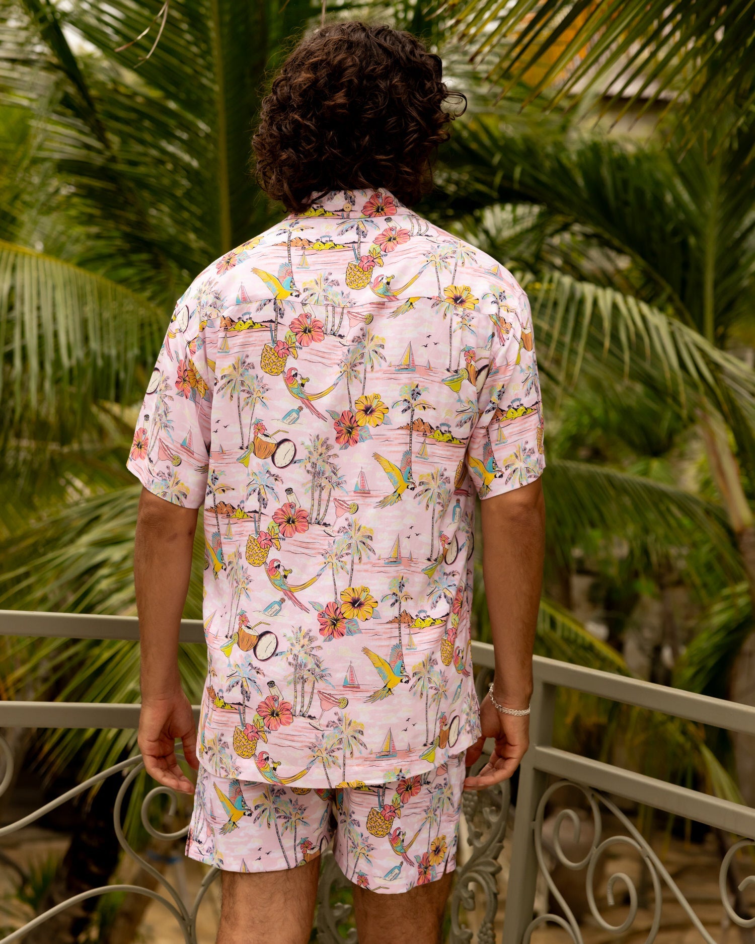 Margaritaville by Kenny Flowers – Wastin' Away Again - Pink – Short Sleeve Shirt