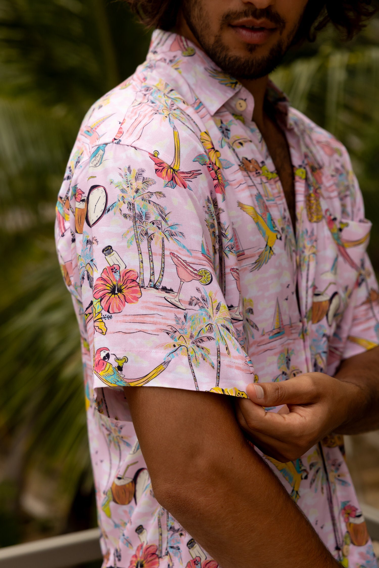 Margaritaville by Kenny Flowers – Wastin' Away Again - Pink – Short Sleeve Shirt