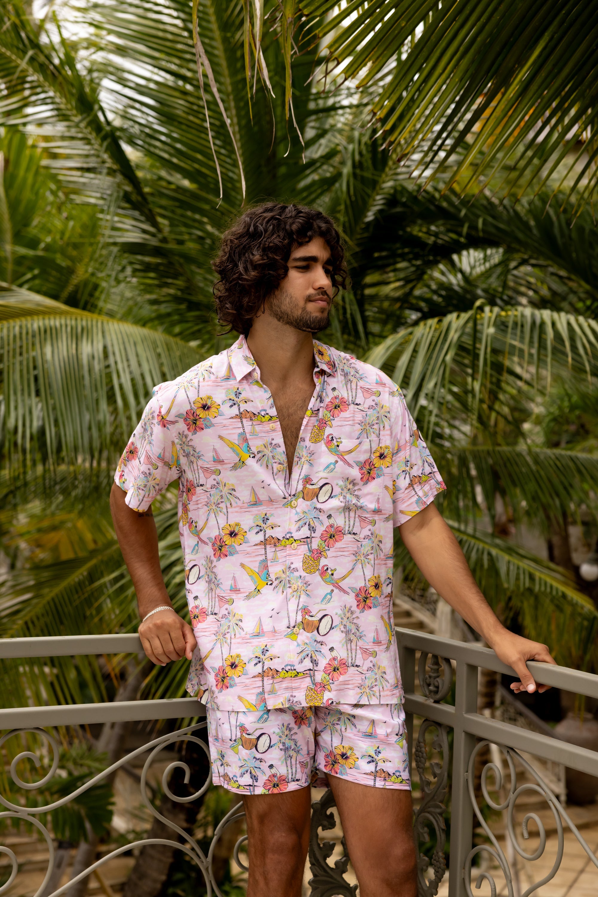 Margaritaville by Kenny Flowers – Wastin' Away Again - Pink – Swim Trunks