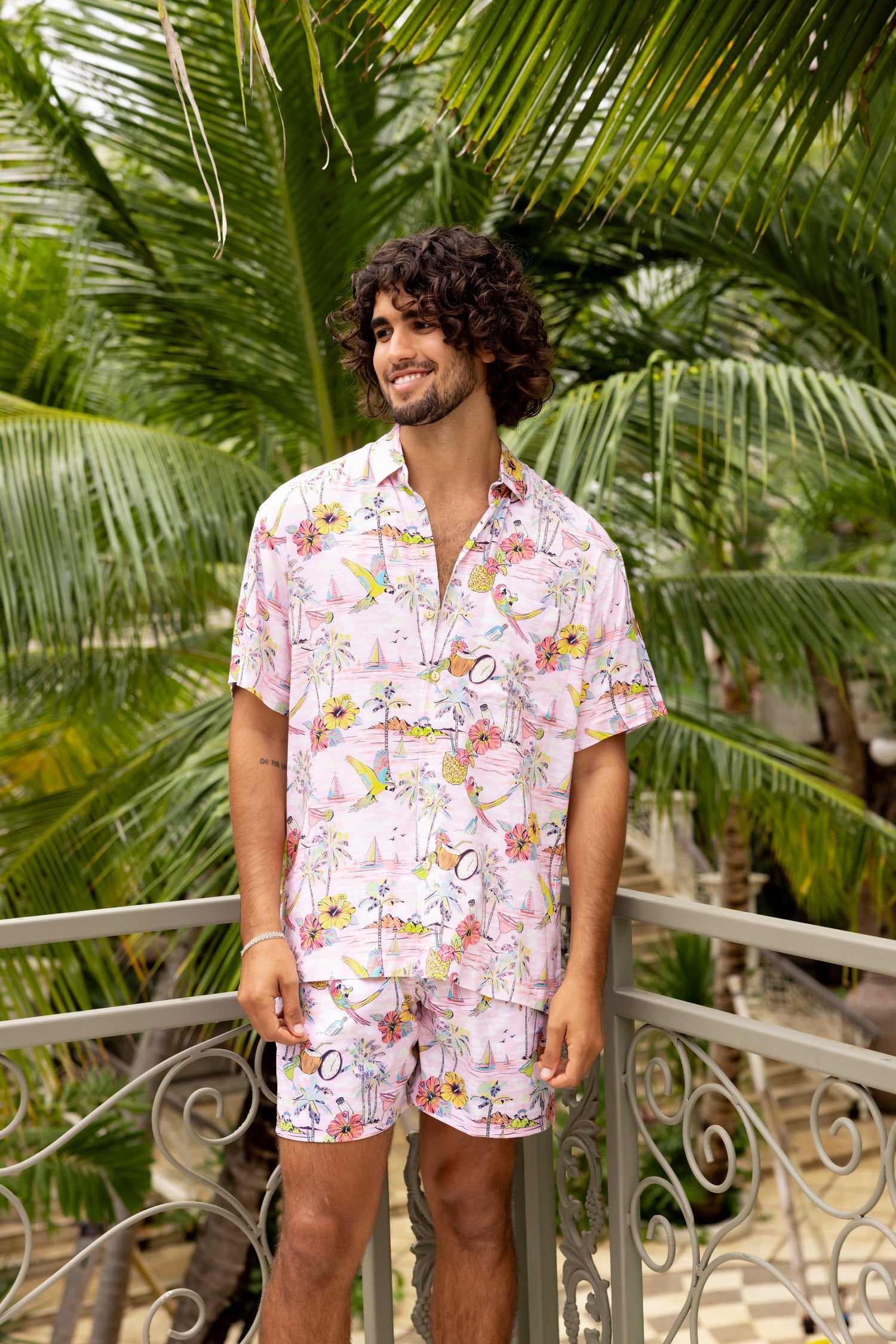 Margaritaville by Kenny Flowers – Wastin' Away Again - Pink – Swim Trunks