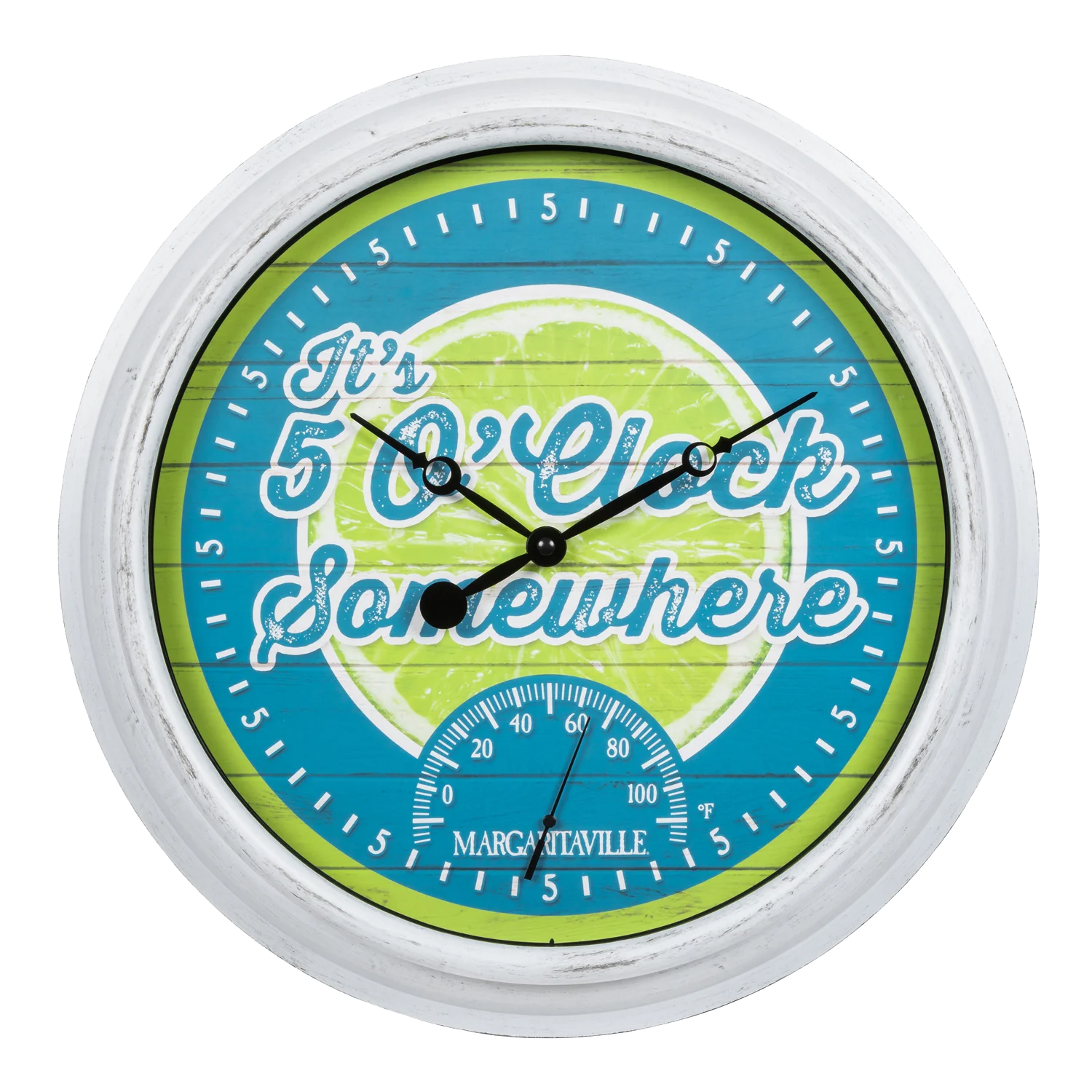 15.75" 5 o'Clock Somewhere I/Outdoor Wall Clock