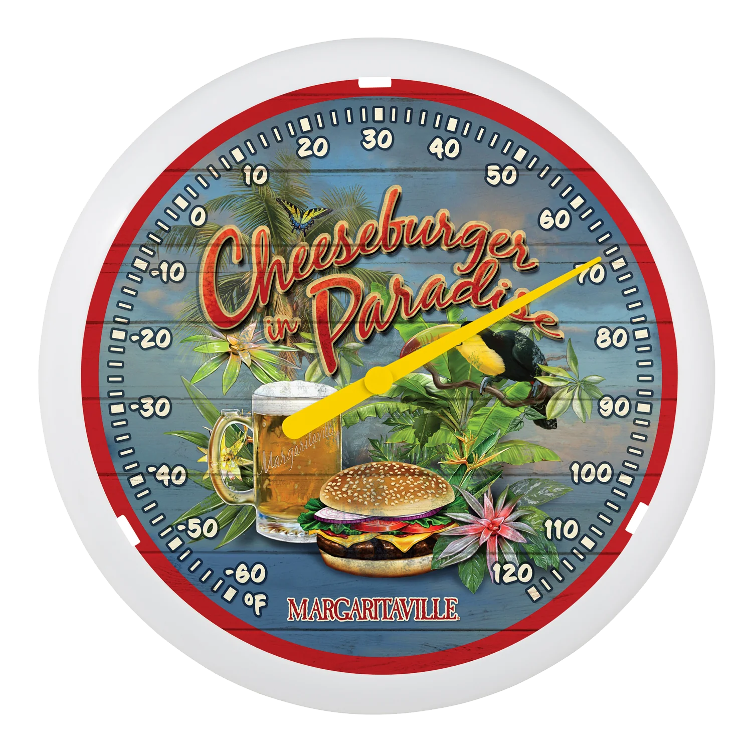 13.25" Thermometer - Cheeseburger in Paridise