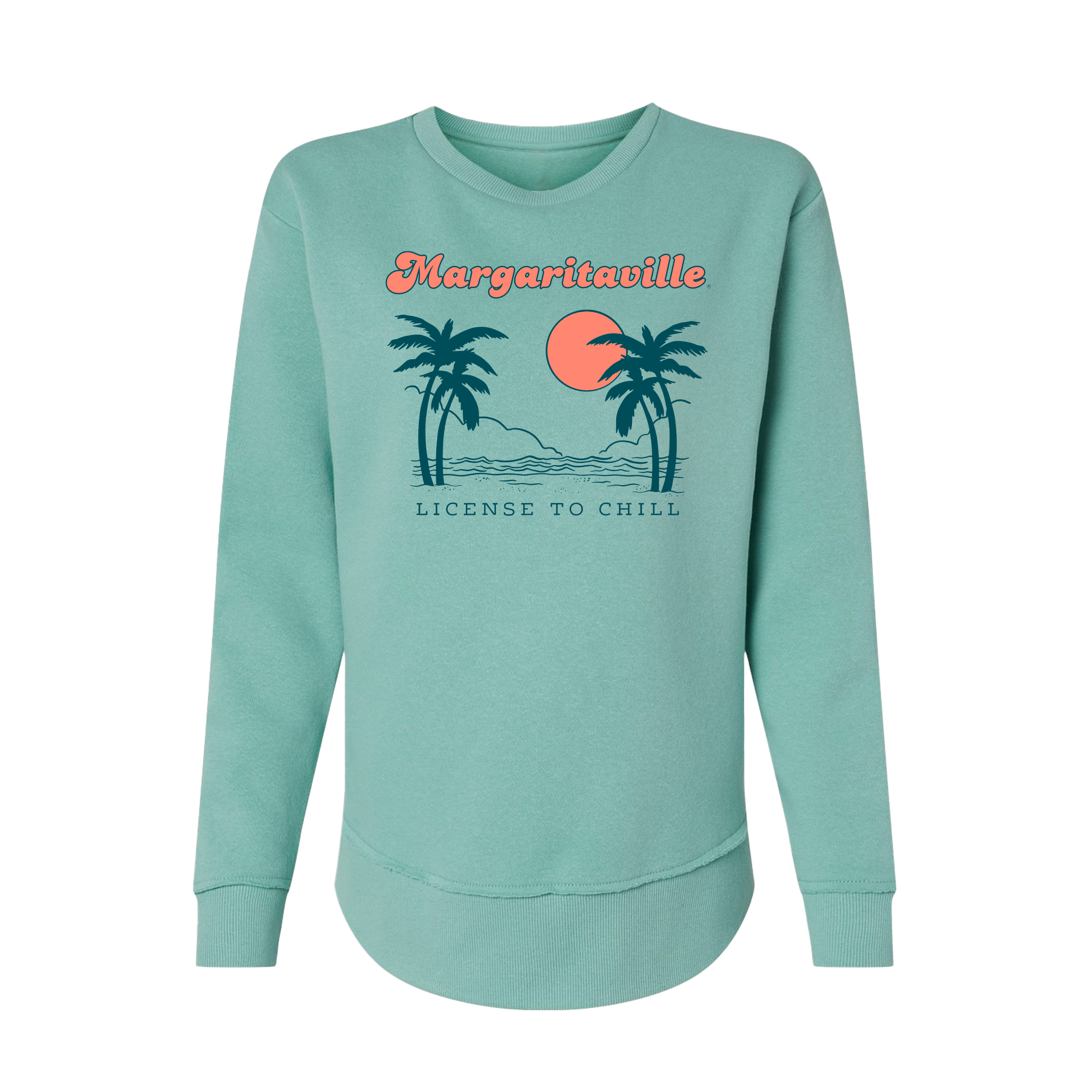 License to Chill Ladies Crewneck Fleece - Saltwater