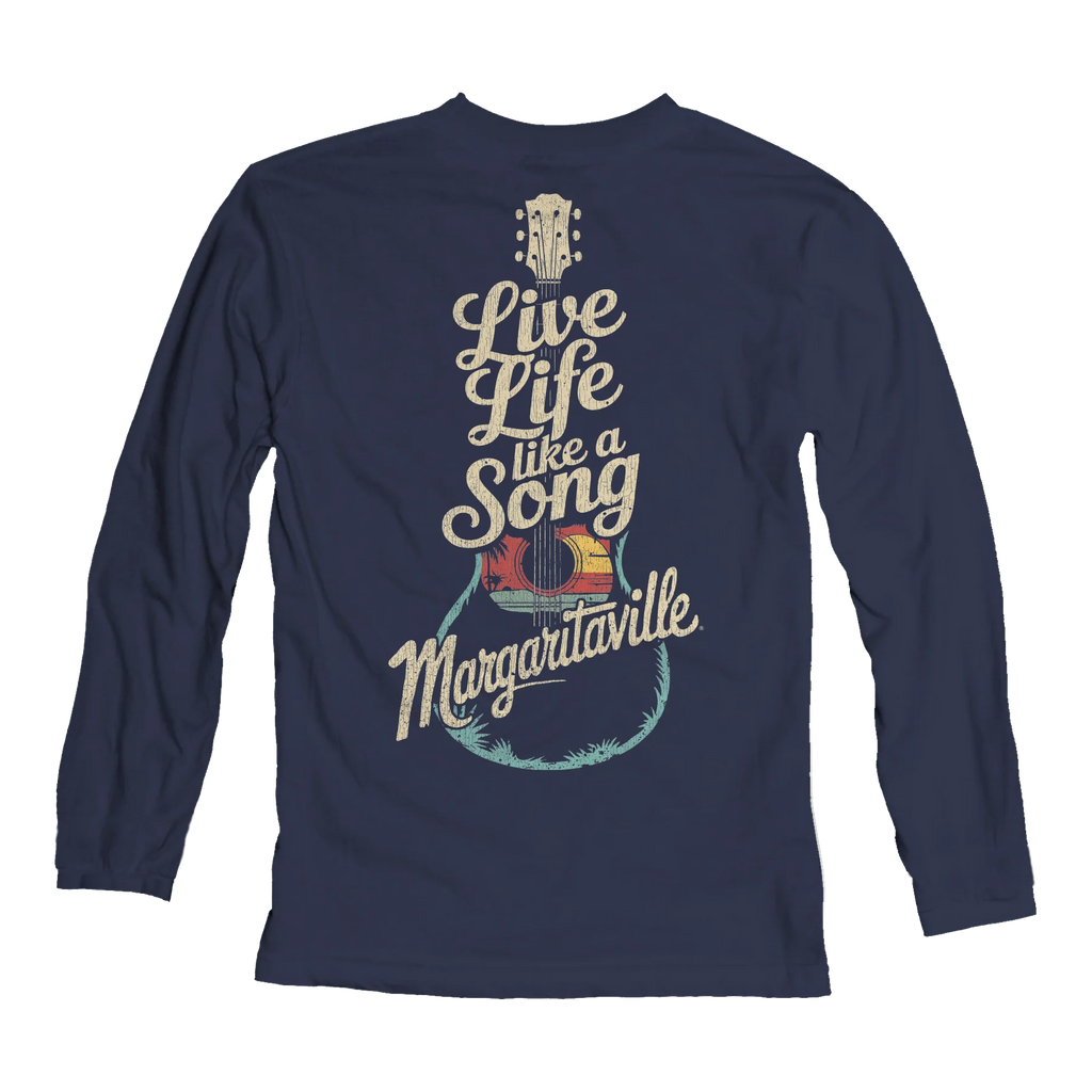 Live Life Like a Song Crewneck Sweatshirt - Navy