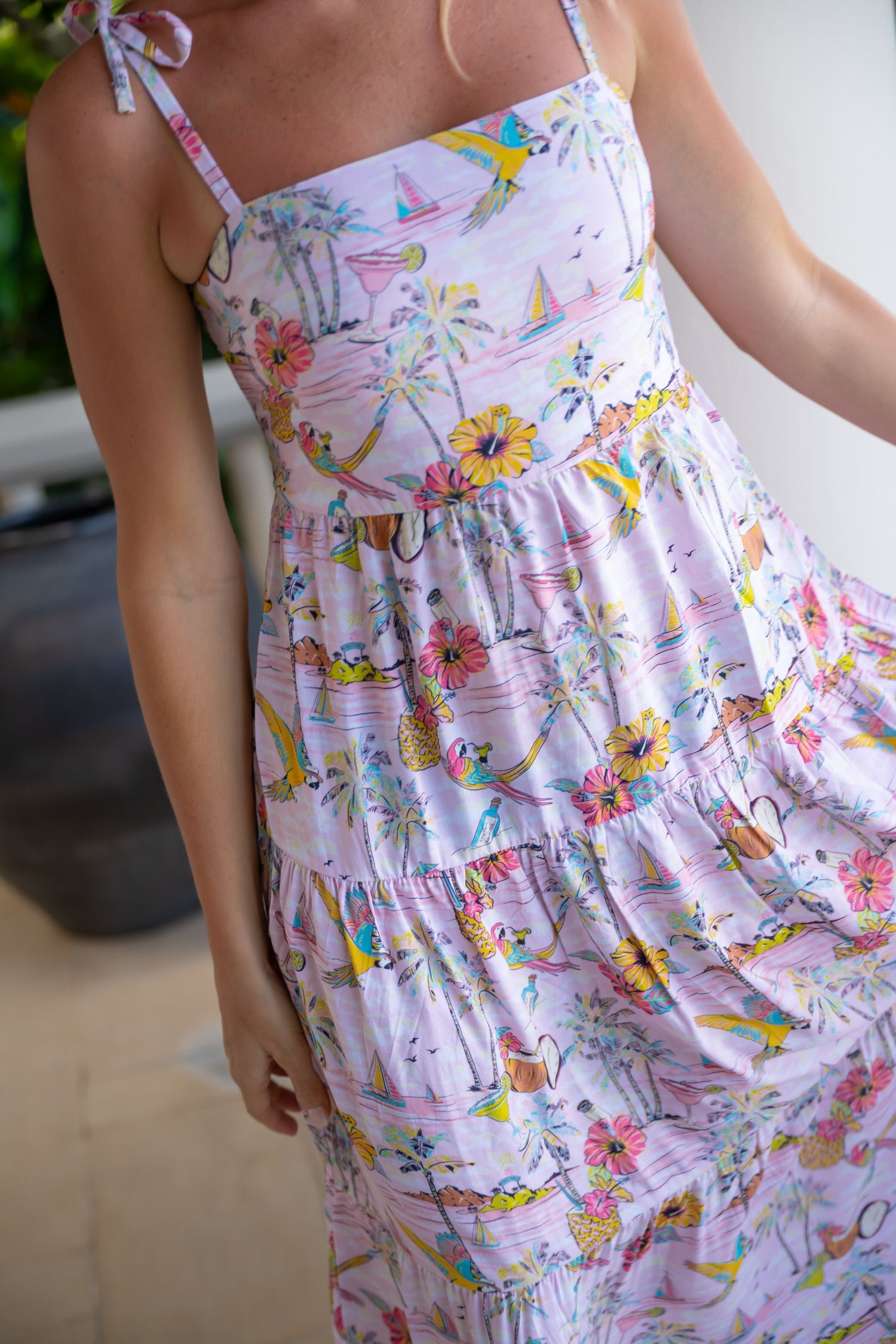 Margaritaville by Kenny Flowers – Wastin' Away Again - Pink – Resort Dress