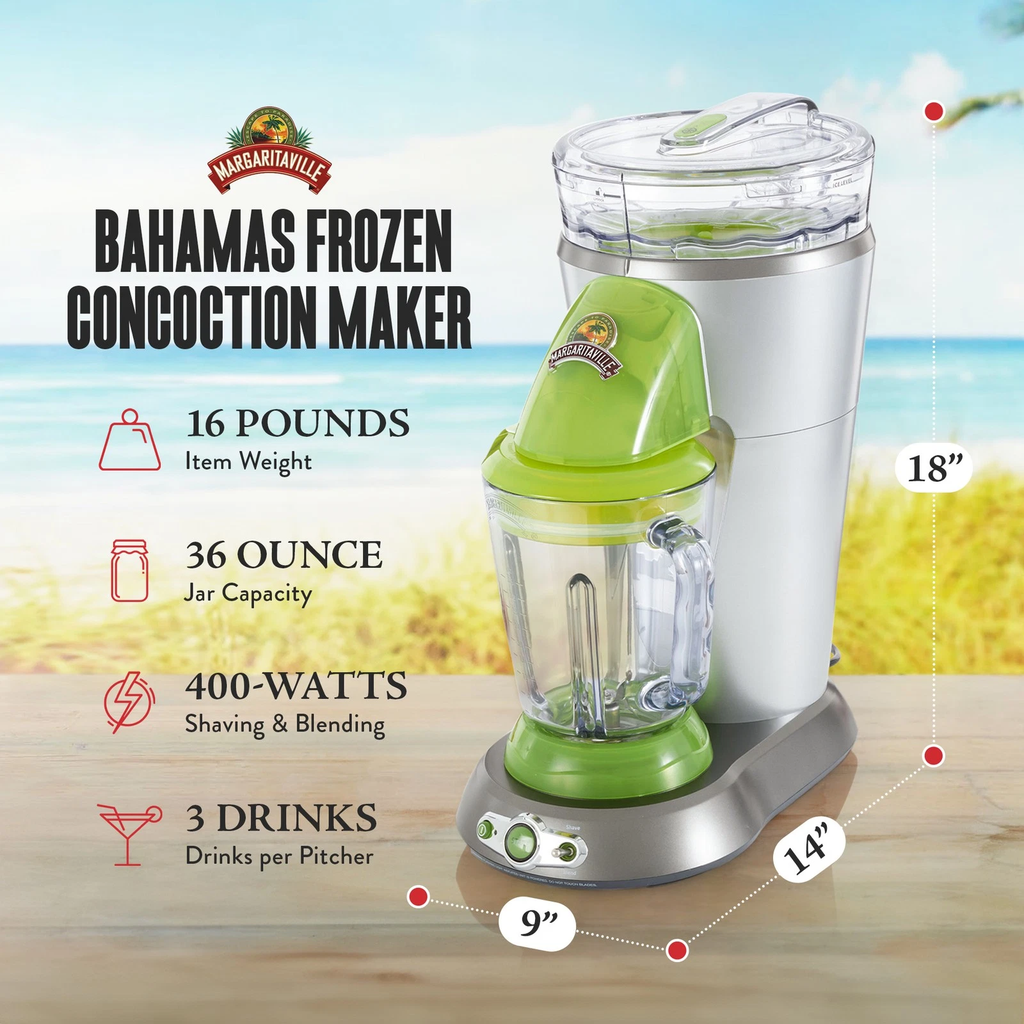 Margaritaville® Bahamas™ Frozen Concoction Maker® with No-Brainer Mixer and Easy Pour Jar