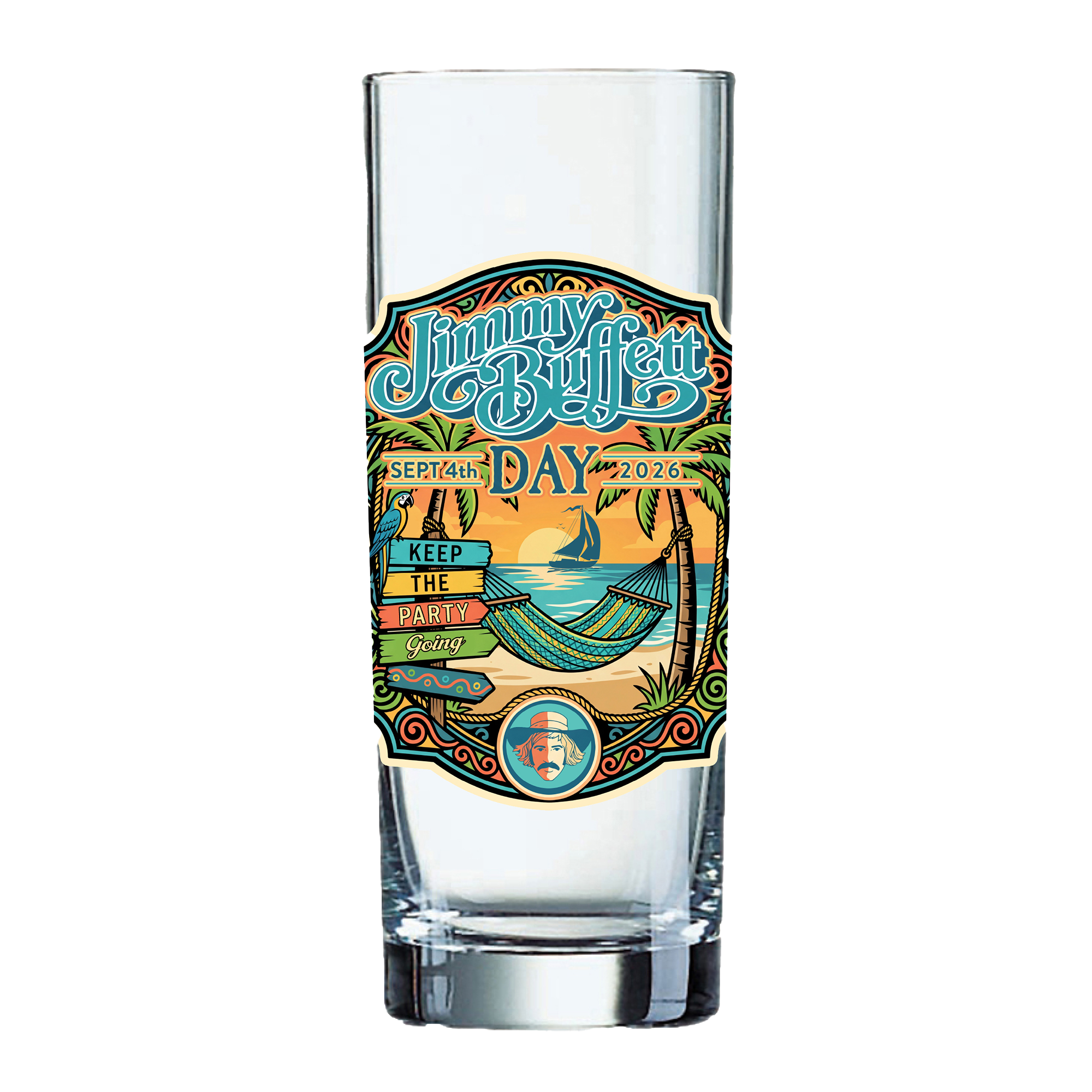 2026 Jimmy Buffett Day Cordial Glass